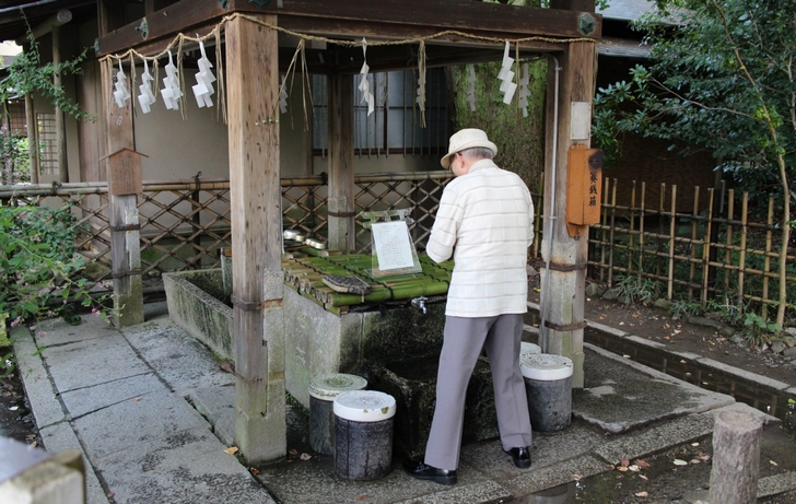 京都ではいたるところで飲めるお水が湧いています