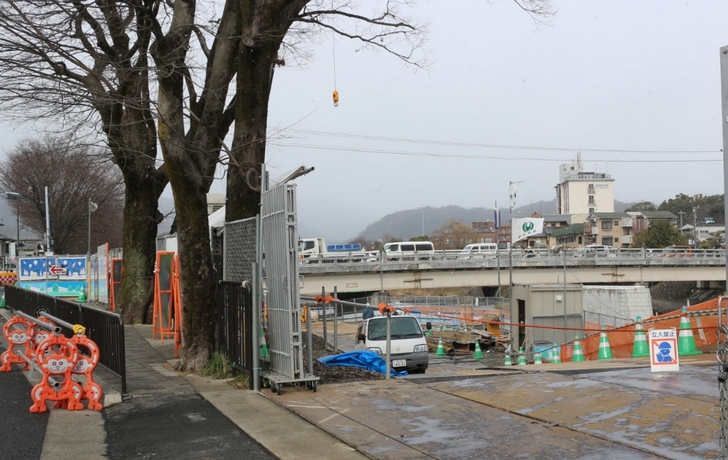 京都・上賀茂前の「御薗橋」が拡大工事