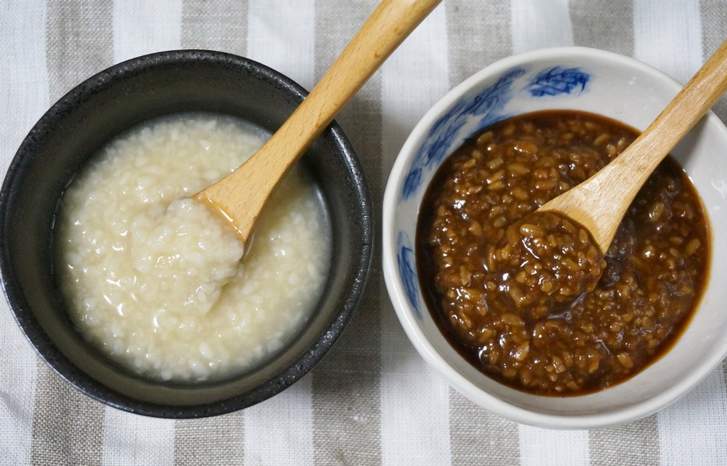 塩麹(左)と醤油麹(右)