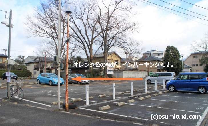 今宮神社の境内に提携駐車場があります