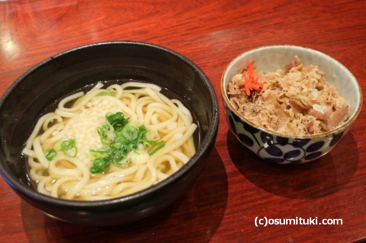 牛丼+うどんセット 480円