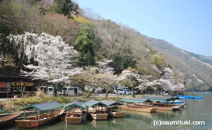 上流側の方が嵐山らしい写真が撮れるのでオススメです