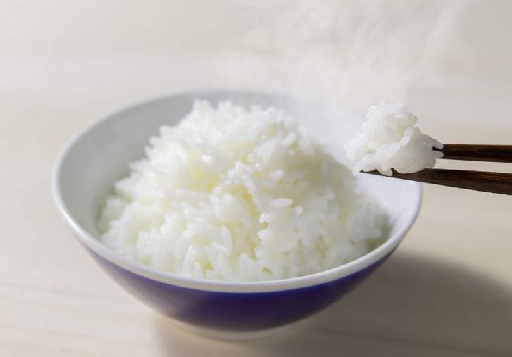 建部米(たけべ米)で炊いたご飯