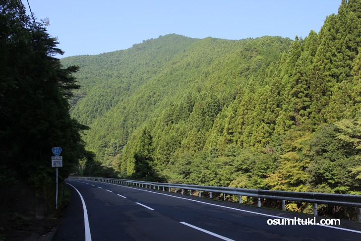国道371号、山間部を走る道が永遠と続きます(龍神村湯ノ又で撮影)