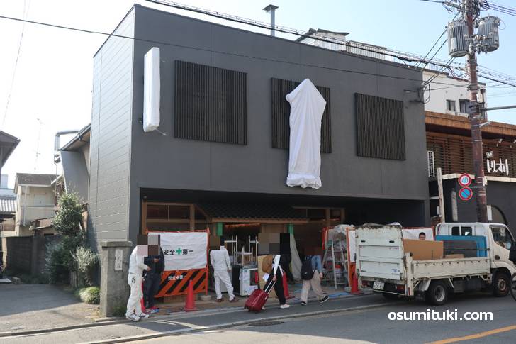 工事が進む「桃花春」の新店舗（2019年10月31日撮影）