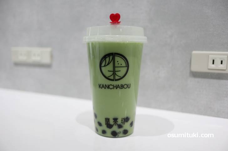 抹茶ミルクティー(450円)+タピオカ(70円)