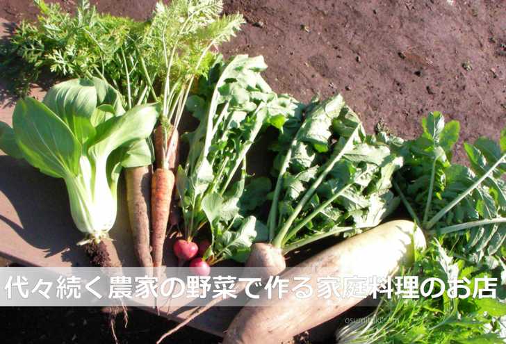 青木農園 農家料理は代々続く農家の野菜で作る家庭料理のお店