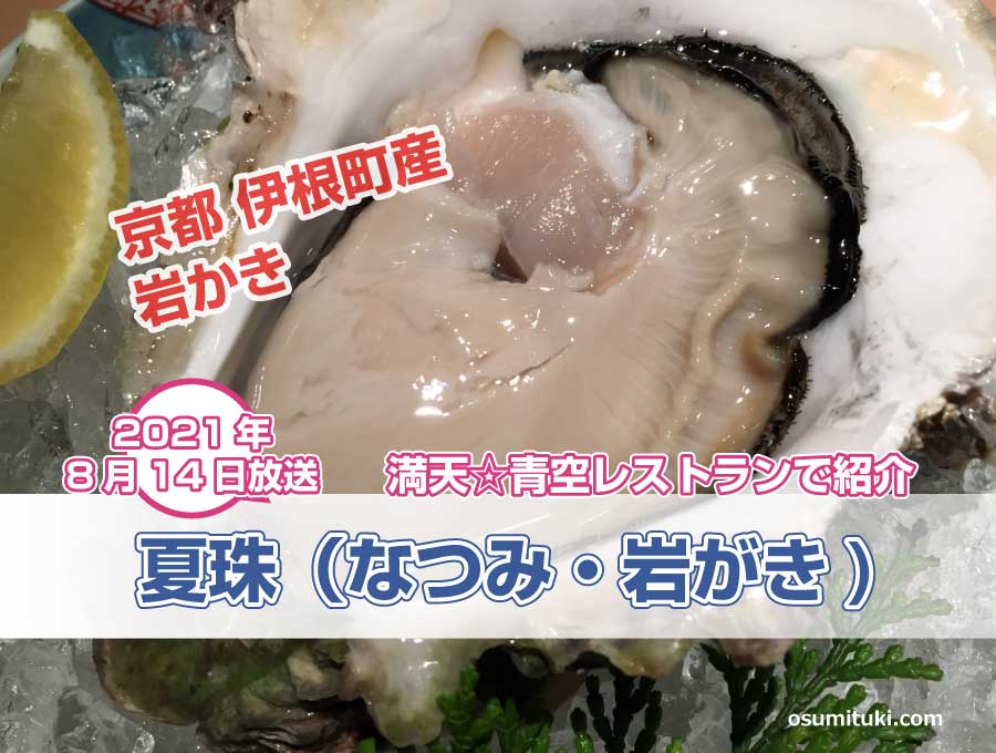 伊根産 岩がき 夏珠(なつみ)が満天☆青空レストランで紹介