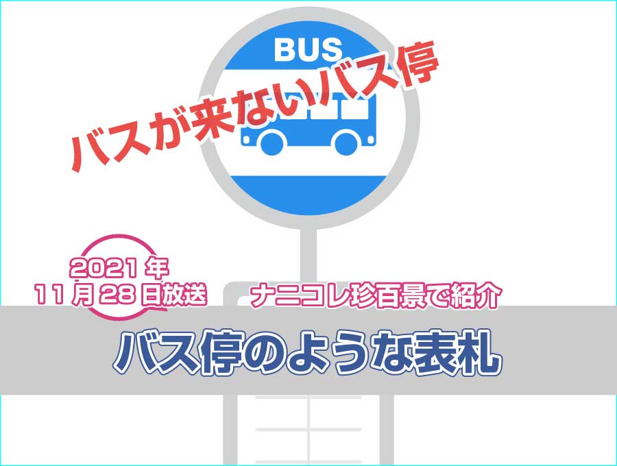 京都府福知山市三和町のバスが来ないバス停が【ナニコレ珍百景】で紹介